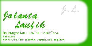 jolanta laufik business card